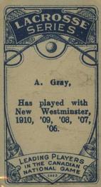 1910 Imperial Tobacco Lacrosse Leading Players (C59) #61 Alex Gray Back